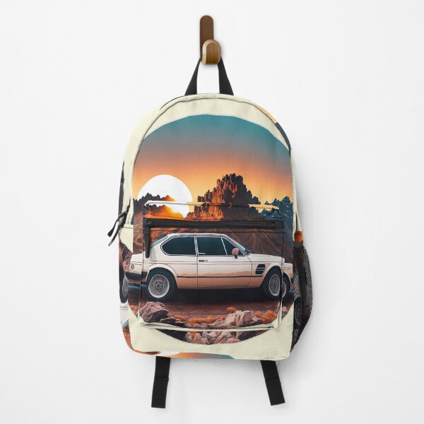 Item preview, Vintage 70s retro classic car in mountain roads during sunset designed and sold by UmagineArts.