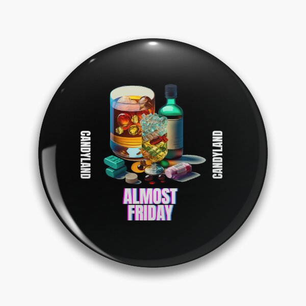 Item preview, Almost FRIDAY, trippy black designed and sold by MeditationMind.