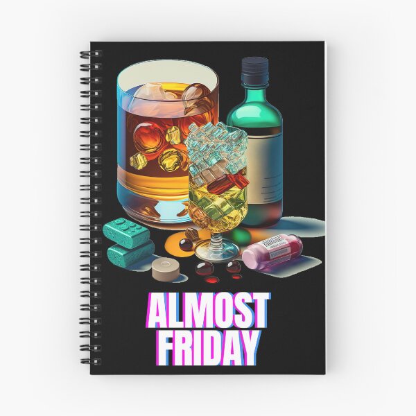 Item preview, Almost FRIDAY, trippy black designed and sold by MeditationMind.