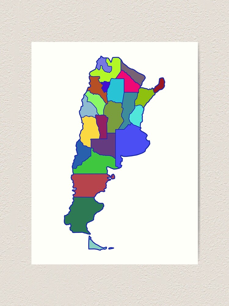 Mapa de las regiones de Argentina