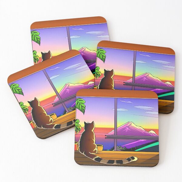Item preview, Cat Watching Sunset Scene designed and sold by roleshop.