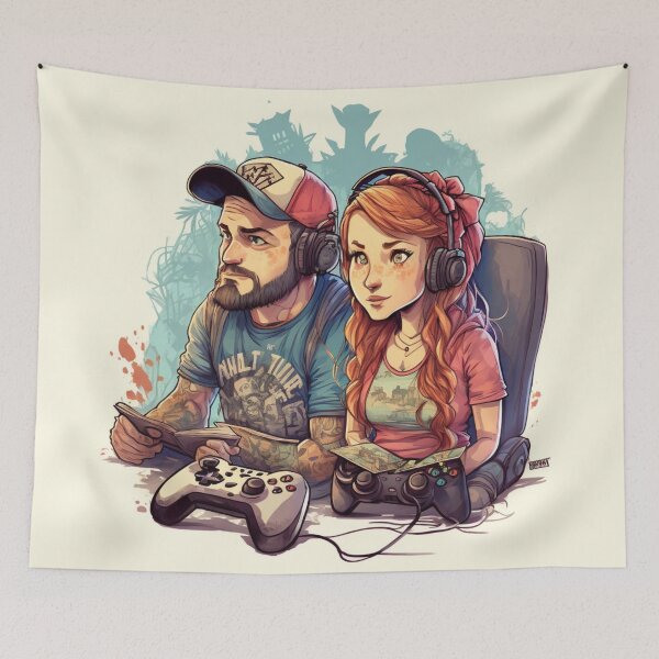Item preview, Gaming Together: A Love Story designed and sold by DeluluDealer.