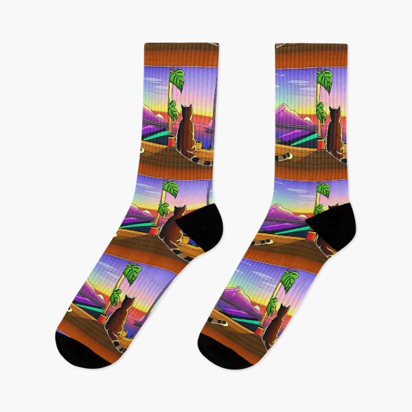 Item preview, Cat Watching Sunset Scene designed and sold by roleshop.