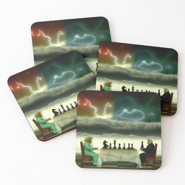 Item preview, Good and Evil playing chess designed and sold by bruhnopestore.