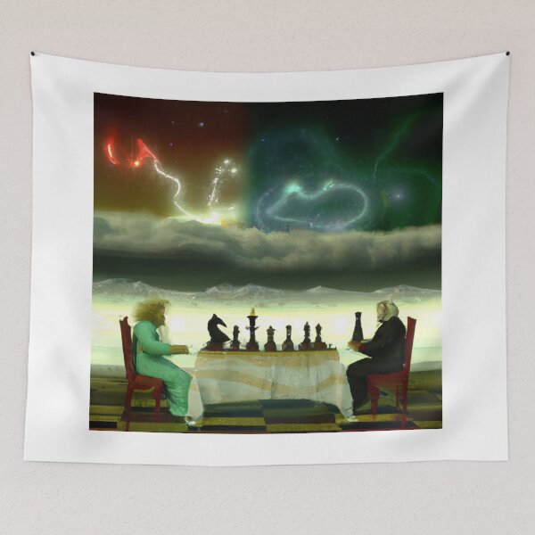 Item preview, Good and Evil playing chess designed and sold by bruhnopestore.