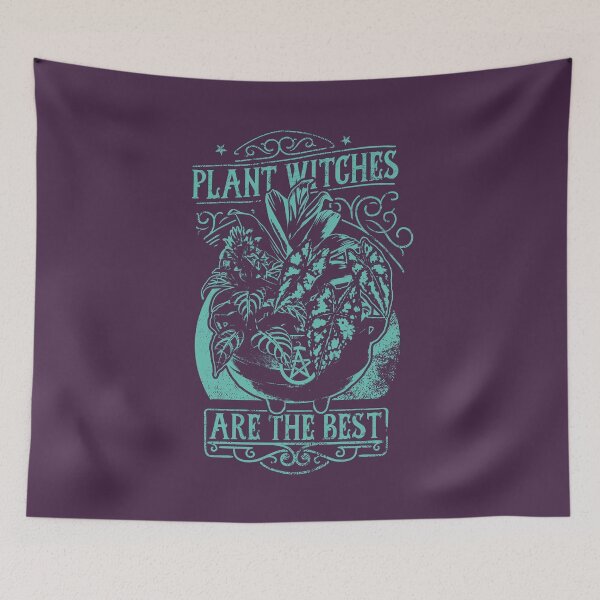 Item preview, Plant Witch | Teal Artwork | designed and sold by VintagePlantJoy.