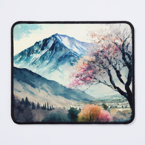 Item preview, Vibrant Valleys | Spring Landscape Art | Watercolor Painting designed and sold by mannaandquail.
