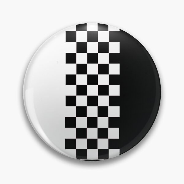 Item preview, vertical alt 2 tone white black checkerboard ska Retro designed and sold by ModSupporters.