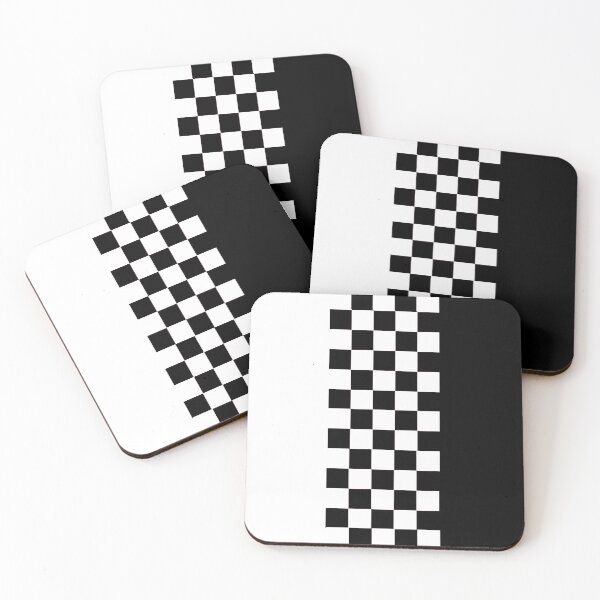 Item preview, vertical alt 2 tone white black checkerboard ska Retro designed and sold by ModSupporters.