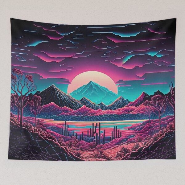 Item preview, A Synthwave Odyssey Through the Surreal: A Journey Beyond Reality designed and sold by Mullet Monkey.