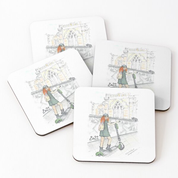 Item preview, Girl on a scooter designed and sold by Julia's Print Studio .