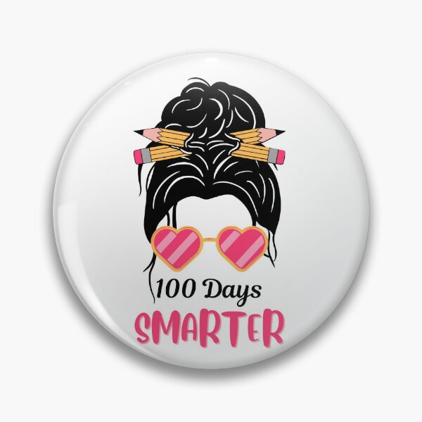 Item preview, 100 Days Smarter Girls Messy Bun Hair 100th Day Of School designed and sold by FeelinGGo ✅.