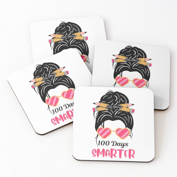 Item preview, 100 Days Smarter Girls Messy Bun Hair 100th Day Of School designed and sold by FeelinGGo ✅.