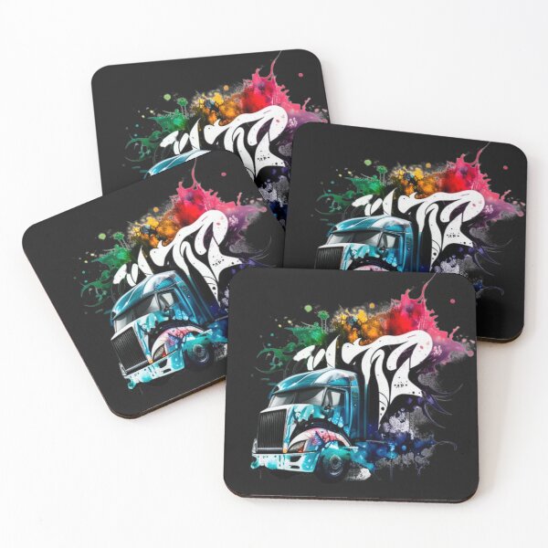 Item preview, Trucker Truck Driver- Graffiti splash of color designed and sold by ValleyDream.