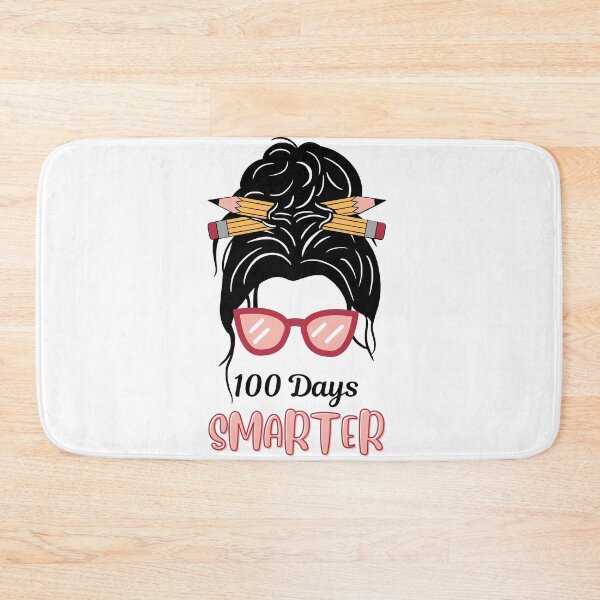 Item preview, 100 Days Smarter Girls Messy Bun Hair 100th Day Of School designed and sold by FeelinGGo ✅.