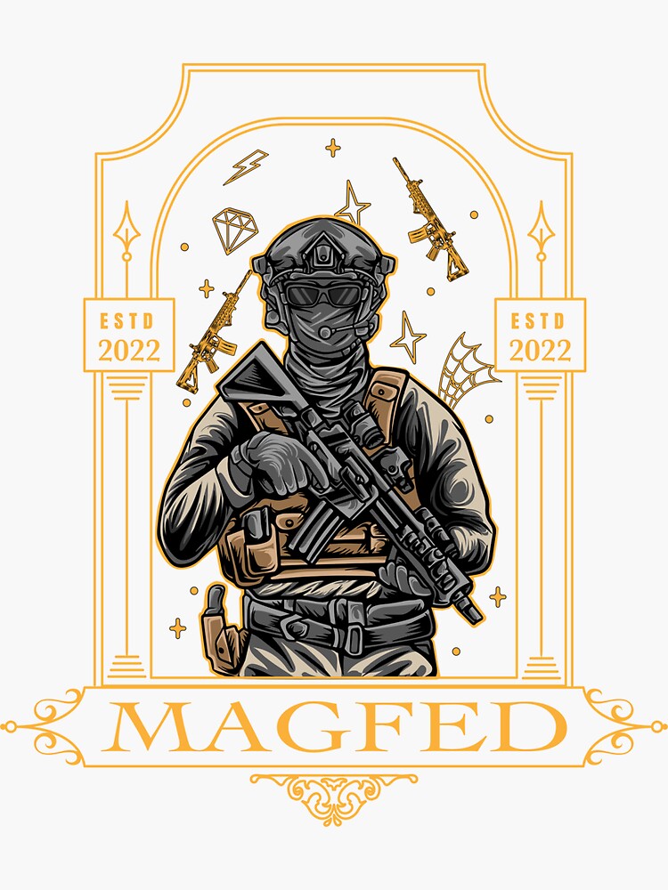 "Magfed paintball estd 2022" Sticker for Sale by MrMrsMagfed Redbubble