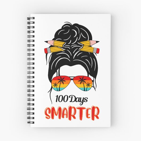 Item preview, 100 Days Smarter Girls Messy Bun Hair 100th Day Of School designed and sold by FeelinGGo ✅.