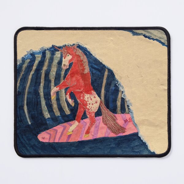 Item preview, Dark pink/red Appaloosa Surfing Unicorn "Tine"  designed and sold by MauiMAD.