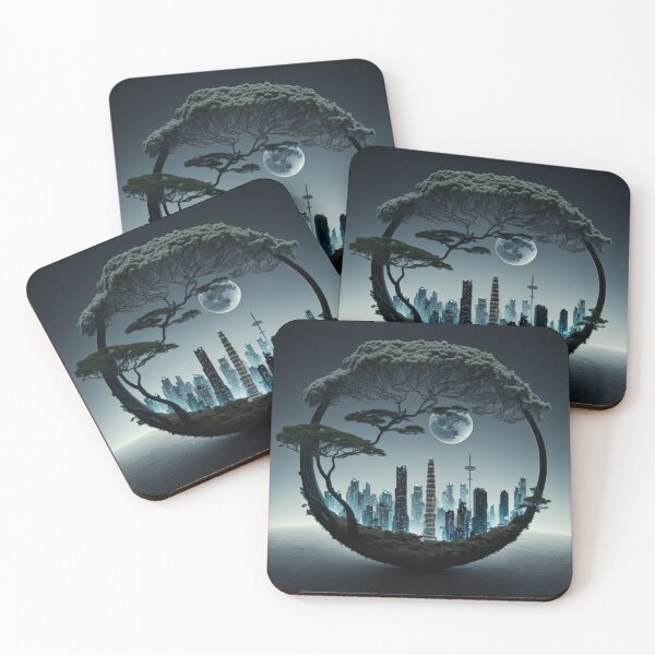 Item preview, Bonsai Tree Art-Cityscape Bonsai Tree  designed and sold by letsgetinspired.