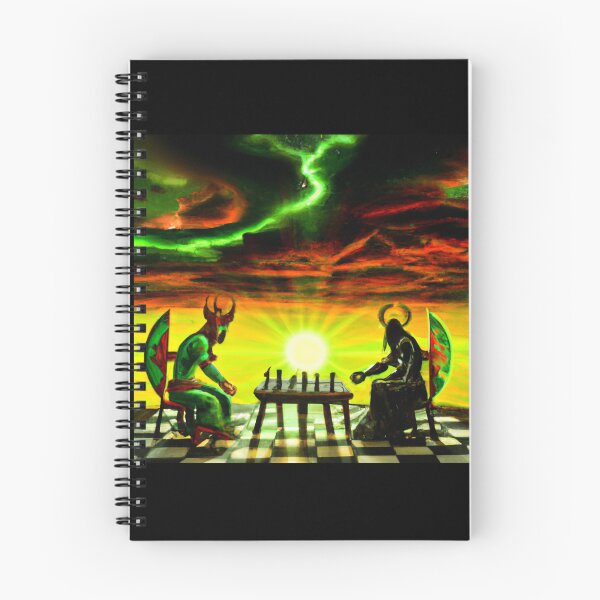 Item preview, Good and evil playing chess designed and sold by bruhnopestore.