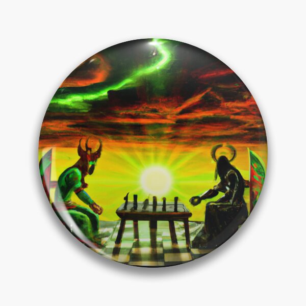 Item preview, Good and evil playing chess designed and sold by bruhnopestore.