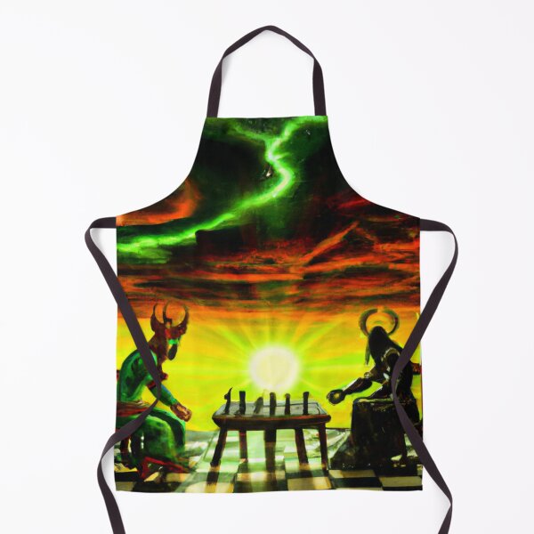 Item preview, Good and evil playing chess designed and sold by bruhnopestore.
