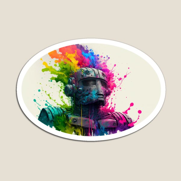 Vista previa del artículo con la obra «Colorido Robo Darth Vader», diseñado y vendido por Sudo-i.