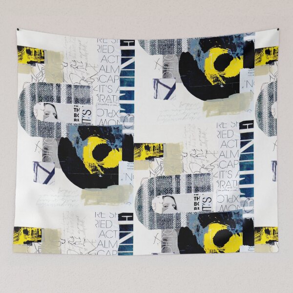 Item preview, Contemporary Abstract Black and White Paper Collage designed and sold by NancyMerkle.