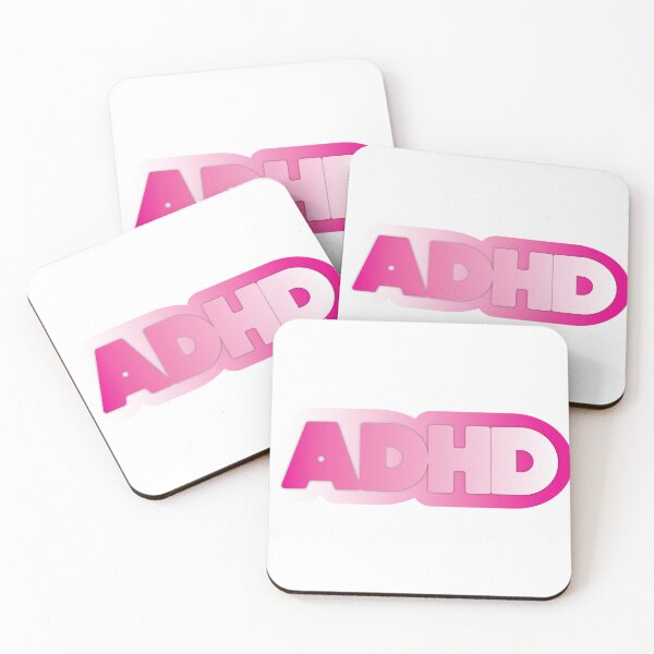 Item preview, ADHD Sticker - Pink designed and sold by ExcuseMeSticker.