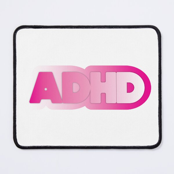Item preview, ADHD Sticker - Pink designed and sold by ExcuseMeSticker.