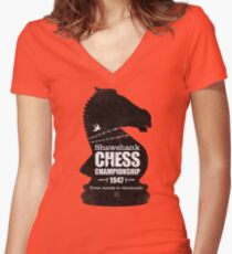 Shawshank Chess Comp Women's Fitted V-Neck T-Shirt