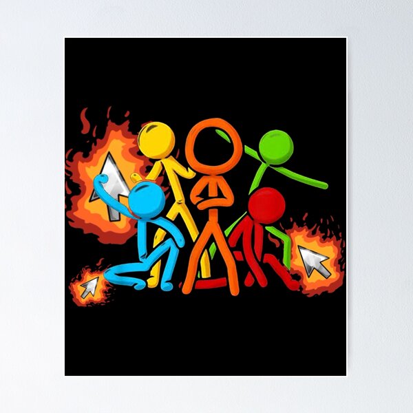 Feral Stick Figures Art Board Print for Sale by radioactiveoli