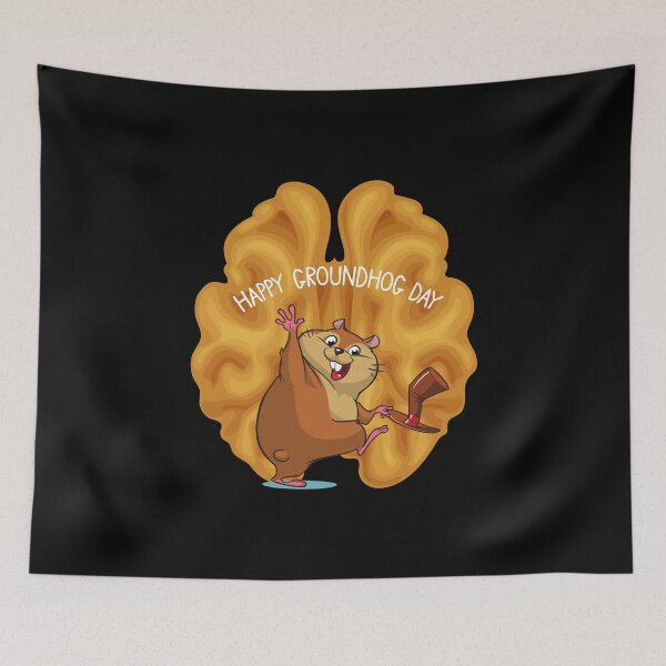Item preview, Happy Groundhog Day designed and sold by ZubiyaArt.