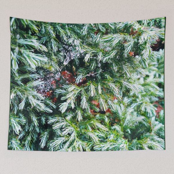 Item preview, Fir tree covered with drops of rain designed and sold by helenkaiy.