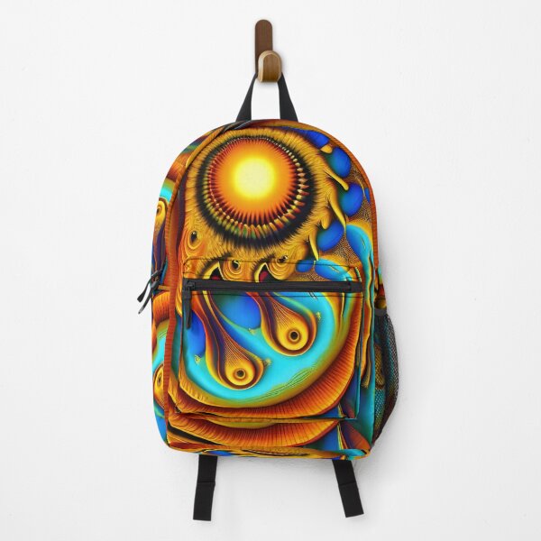 Item preview, Melting Sun Psychedelic Multi Color Painting designed and sold by theWeppen.