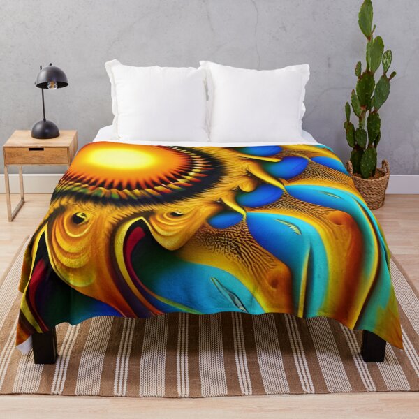 Item preview, Melting Sun Psychedelic Multi Color Painting designed and sold by theWeppen.