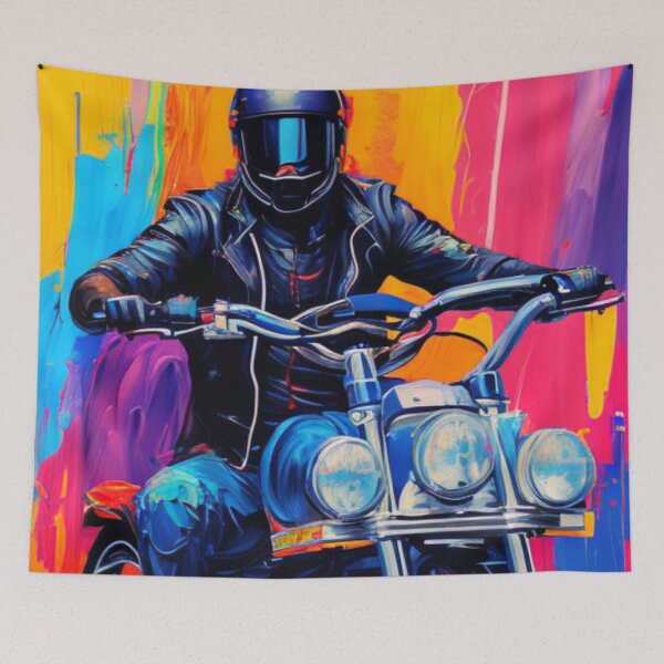 Item preview, Blazing Biker - Speed and Flame - Fiery Ride designed and sold by WBP Mart.