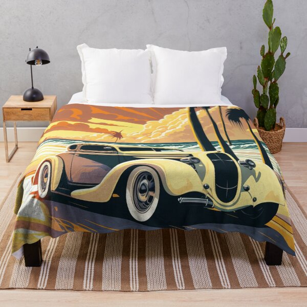 Artikelvorschau, Vintage Beach Ride #15 Eine Pop-Art-Stil-Illustration eines klassischen Hot Rod entworfen und verkauft von RodZnRoll.