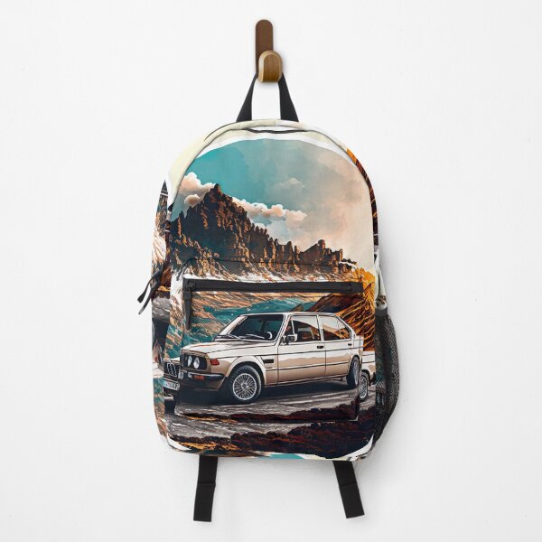 Item preview, Vintage 70s retro classic car in mountain roads during sunset designed and sold by UmagineArts.