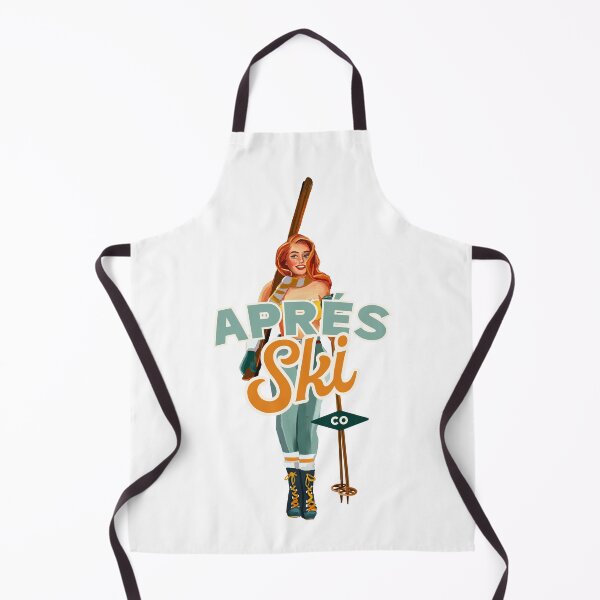 Item preview, Apres Ski Bunny: Vintage Pinup Redhead Skiing designed and sold by The Whiskey Ginger Design Shop.