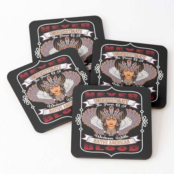 Item preview, Never Underestimate The Power Of A  Woman With Native American Blood  designed and sold by mixedshop.