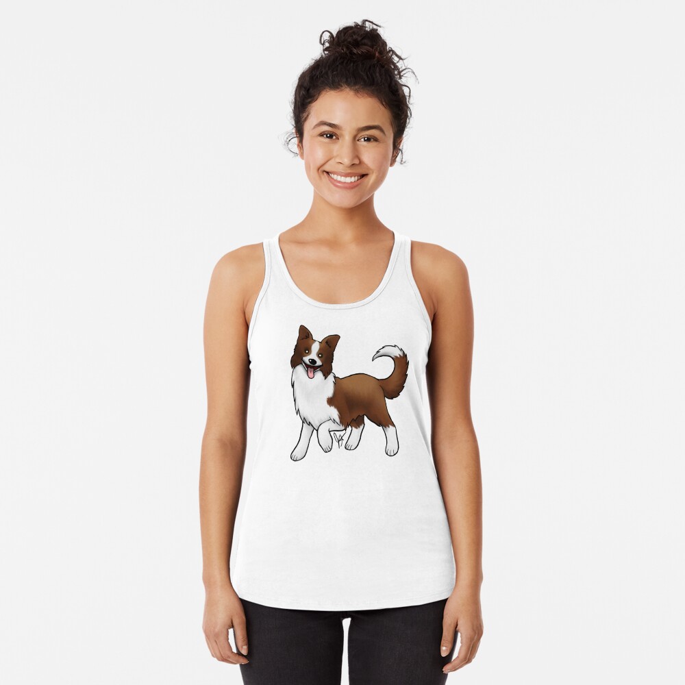 Elwood the Border Collie - Women's Racerback Tanktop in 2023