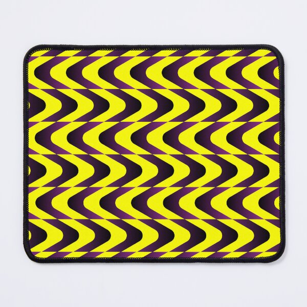 Item preview,  Optical Illusion Black and yellow Waves Graphic.  designed and sold by ElmonirPress.