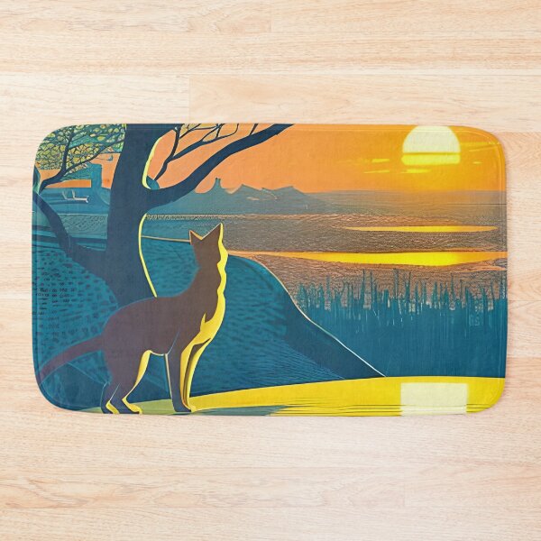 Item preview, Cat Watching Sunset Scene designed and sold by roleshop.