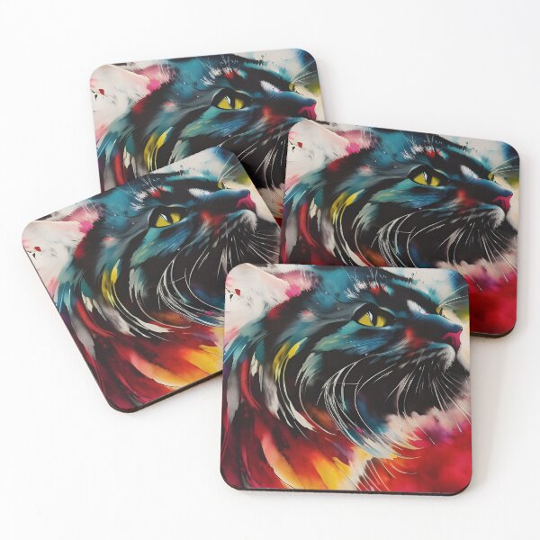 Item preview, Colourful Cat Artwork designed and sold by ambyai.