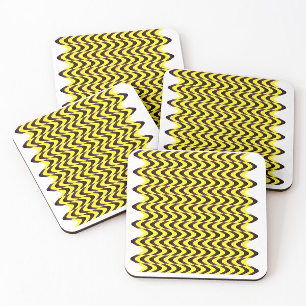 Item preview,  Optical Illusion Black and yellow Waves Graphic.  designed and sold by ElmonirPress.