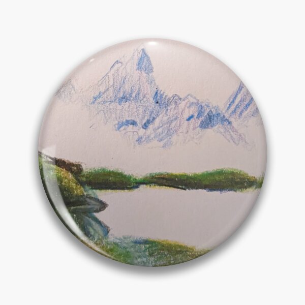 Item preview, colored pencil mountain landscape designed and sold by ptaradactyl.
