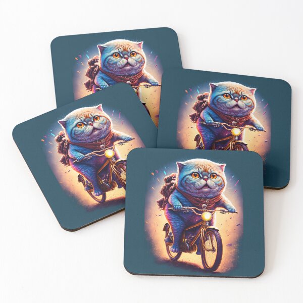 Item preview,  "Scottish fold cat rides a bike" designed and sold by Mykhailov.