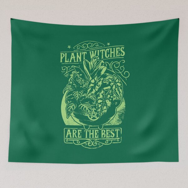 Item preview, Plant Witch | Light Green Artwork | designed and sold by VintagePlantJoy.