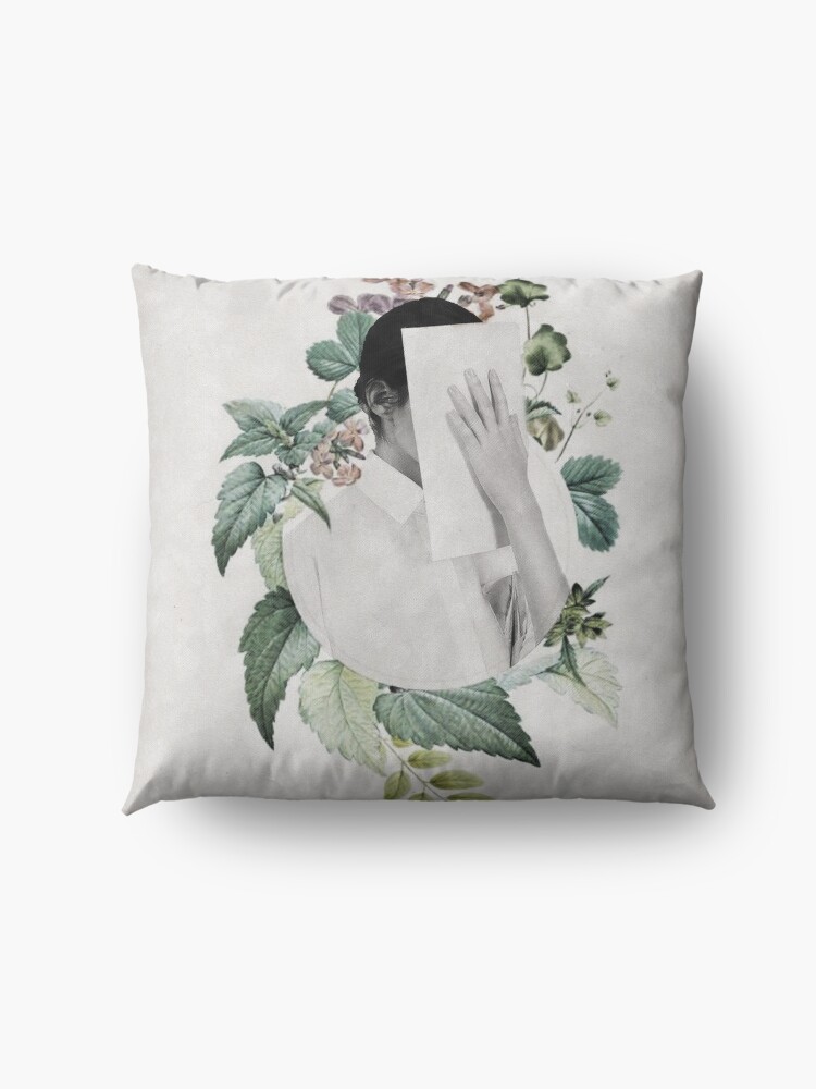 Alternate view of Floral portrait ... Floor Pillow